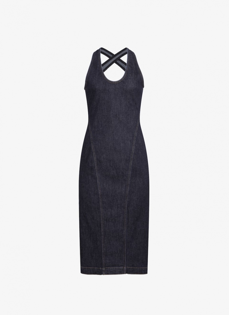 Blue Women\'s Alaia Sculpting Denim Dress Singapore | X0R-2616