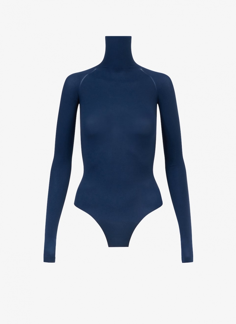 Blue Women\'s Alaia Second Skin Knit Body Bodysuits Singapore | H6S-6416