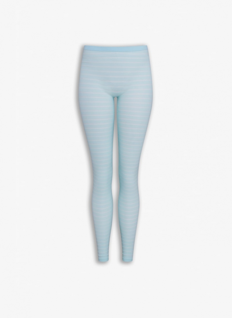 Blue Women\'s Alaia Sheer Stripes Leggings Singapore | S5O-6092