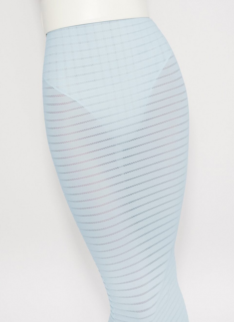 Blue Women's Alaia Stripped Tube Skirts Singapore | F8B-1683