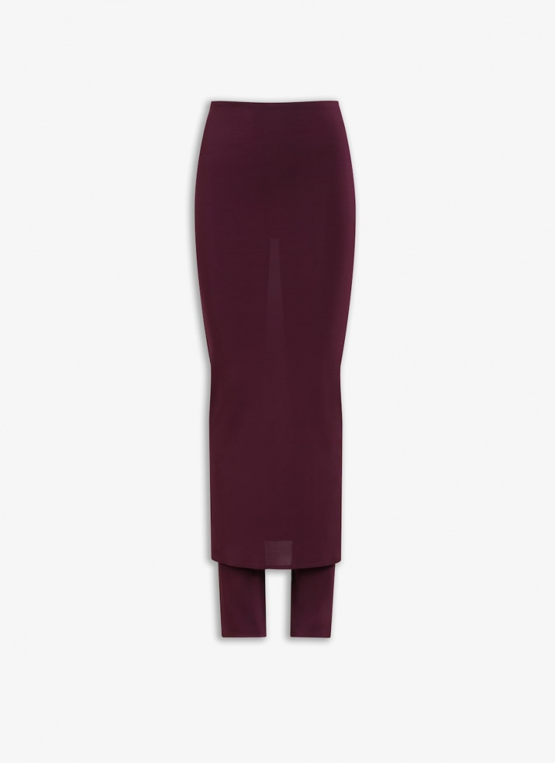 Burgundy Women\'s Alaia Fluid Skirts Pants Singapore | G4R-1438