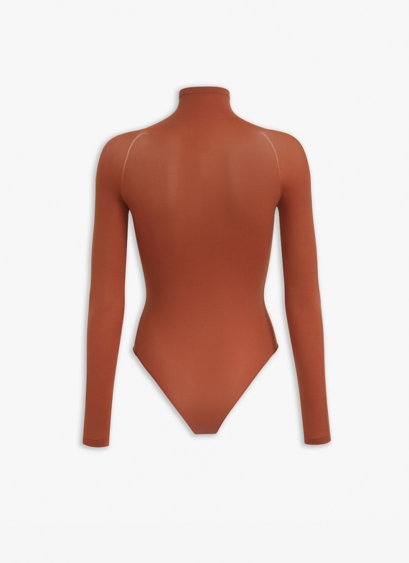 Camel Women's Alaia Second Skin Knit Body Bodysuits Singapore | S0R-3448