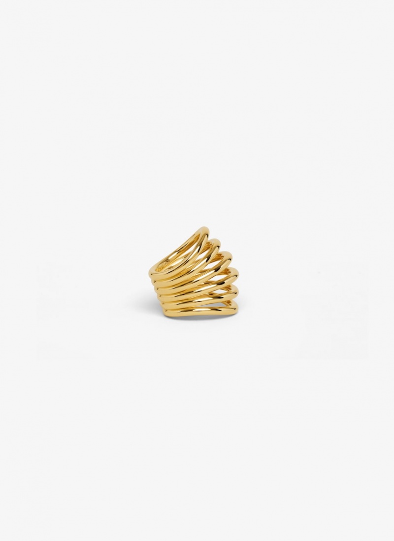 Gold Women's Alaia Big Loop Rings Singapore | P0D-4295