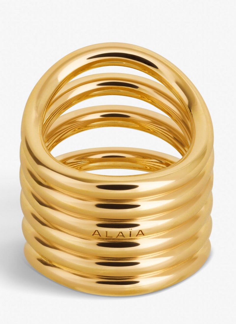 Gold Women's Alaia Big Loop Rings Singapore | P0D-4295