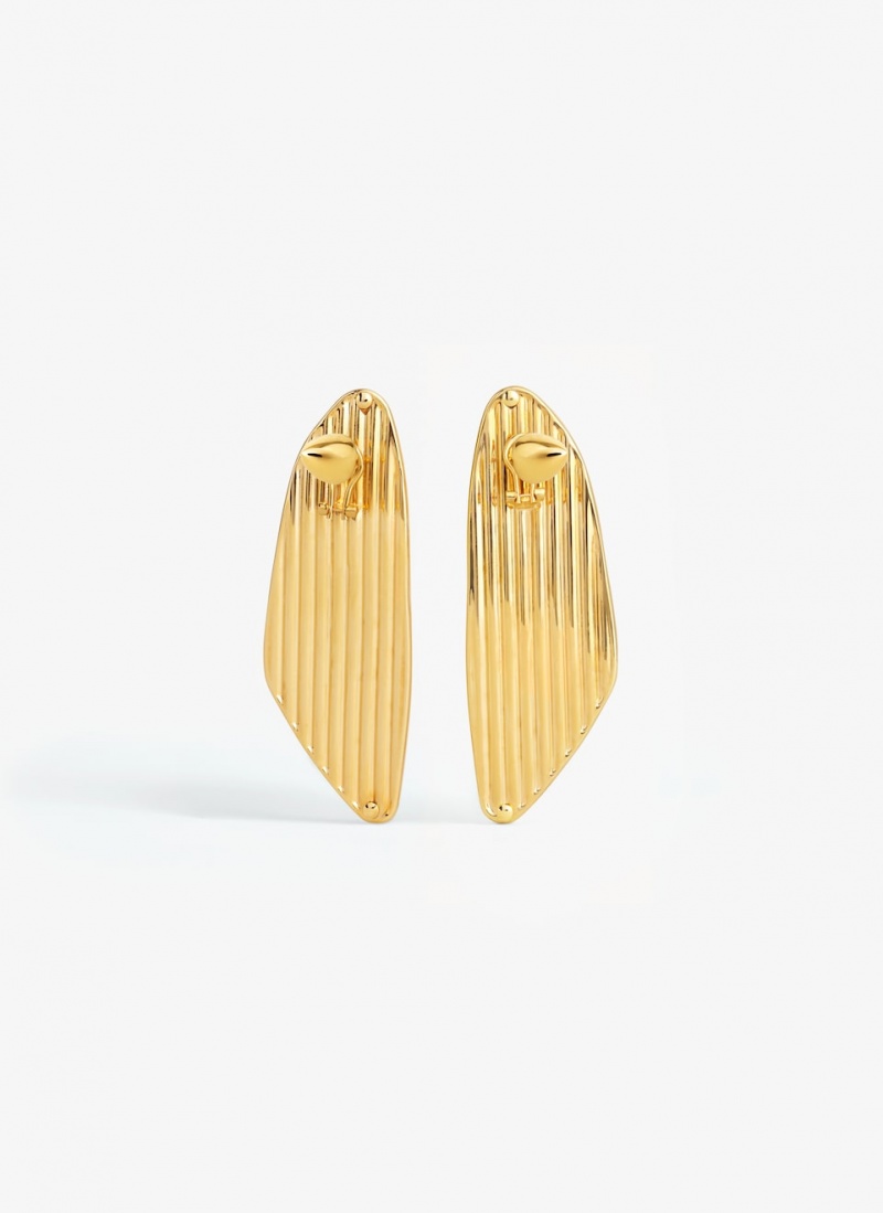 Gold Women's Alaia Bumper Earrings Singapore | X3U-6345