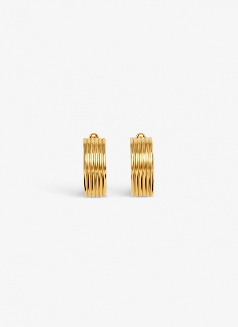 Gold Women's Alaia Loop Hoops Earrings Singapore | W2Z-4233