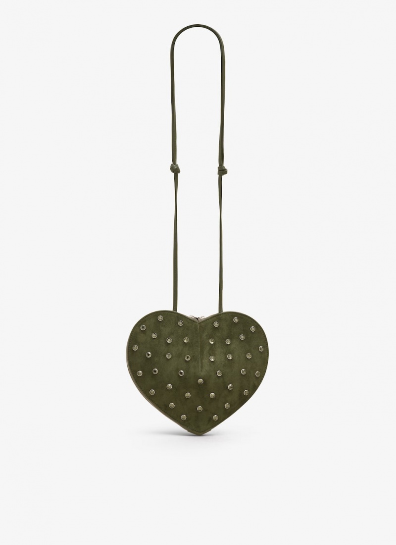 Green Women's Alaia Le Cœur Heart Bag Singapore | S2Z-4793