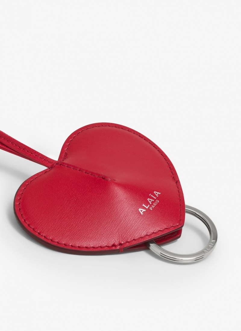 Lacquer Red Women's Alaia Le Cœur Bell Key Holders Singapore | S7X-8643