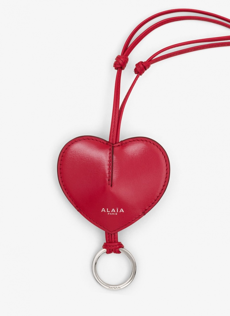 Lacquer Red Women's Alaia Le Cœur Bell Key Holders Singapore | S7X-8643