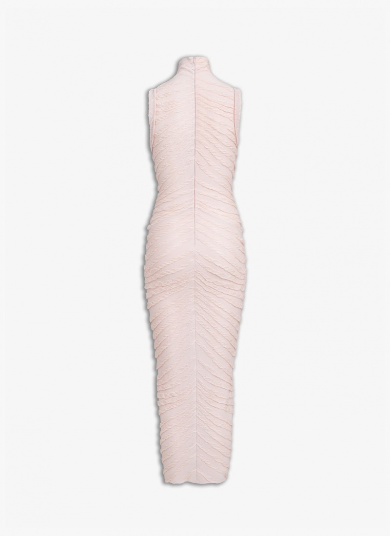 Nude Women's Alaia Sheer Sculpting Bodycon Dress Singapore | Y0X-4873