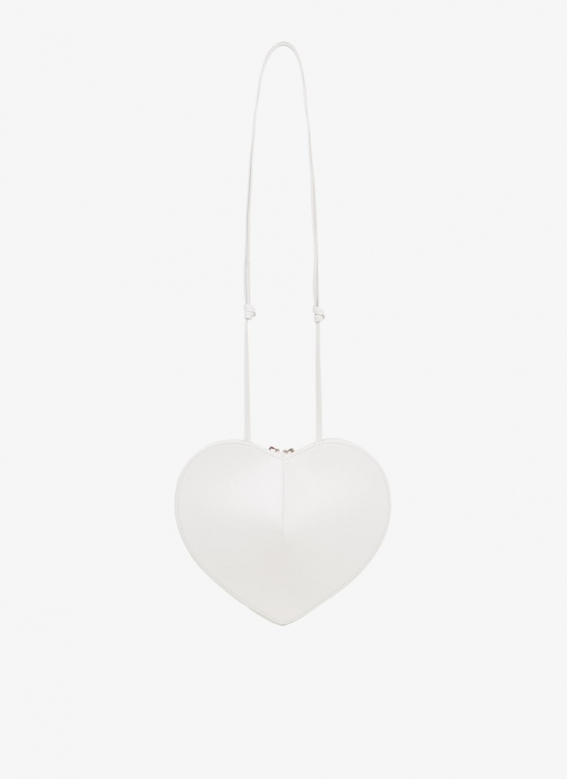 Optic White Women's Alaia Le Cœur Heart Bag Singapore | A0U-0496