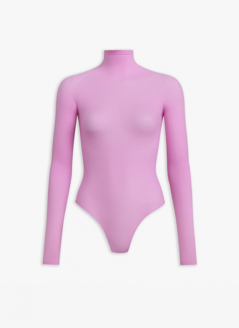 Pink Women\'s Alaia Second Skin Knit Body Bodysuits Singapore | G7P-9030