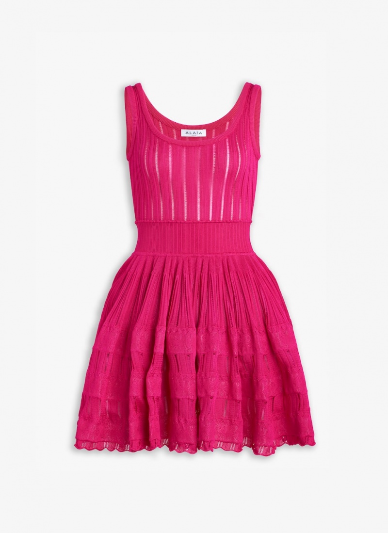 Pink Women\'s Alaia Shiny Crinoline Dress Singapore | J9G-2034