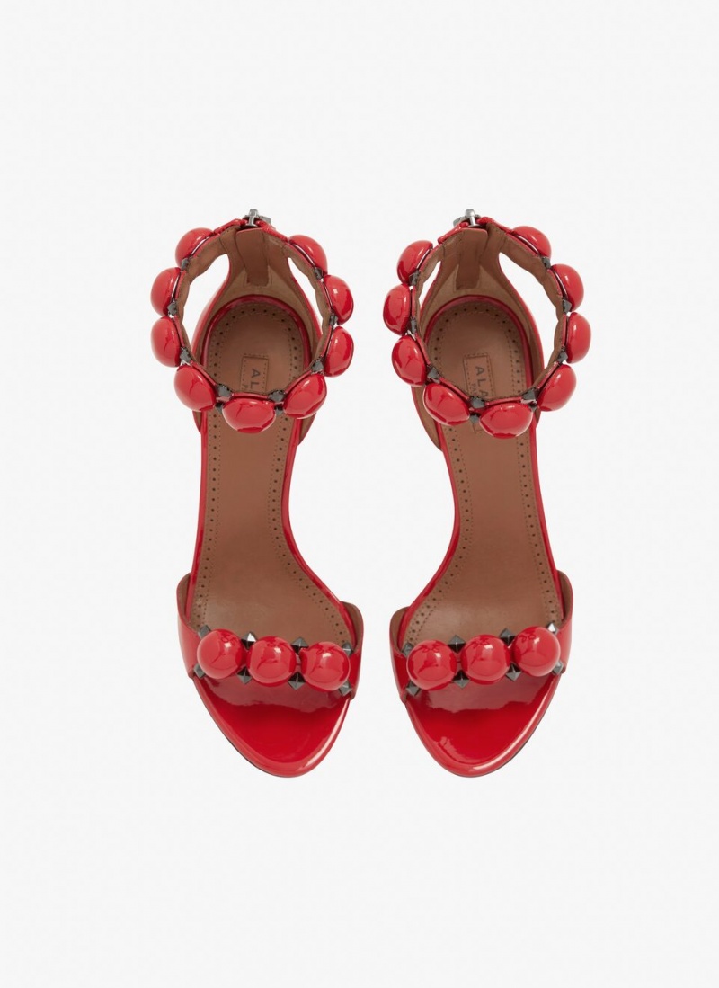 Red Women's Alaia Bombe Sandals Singapore | E5O-0338