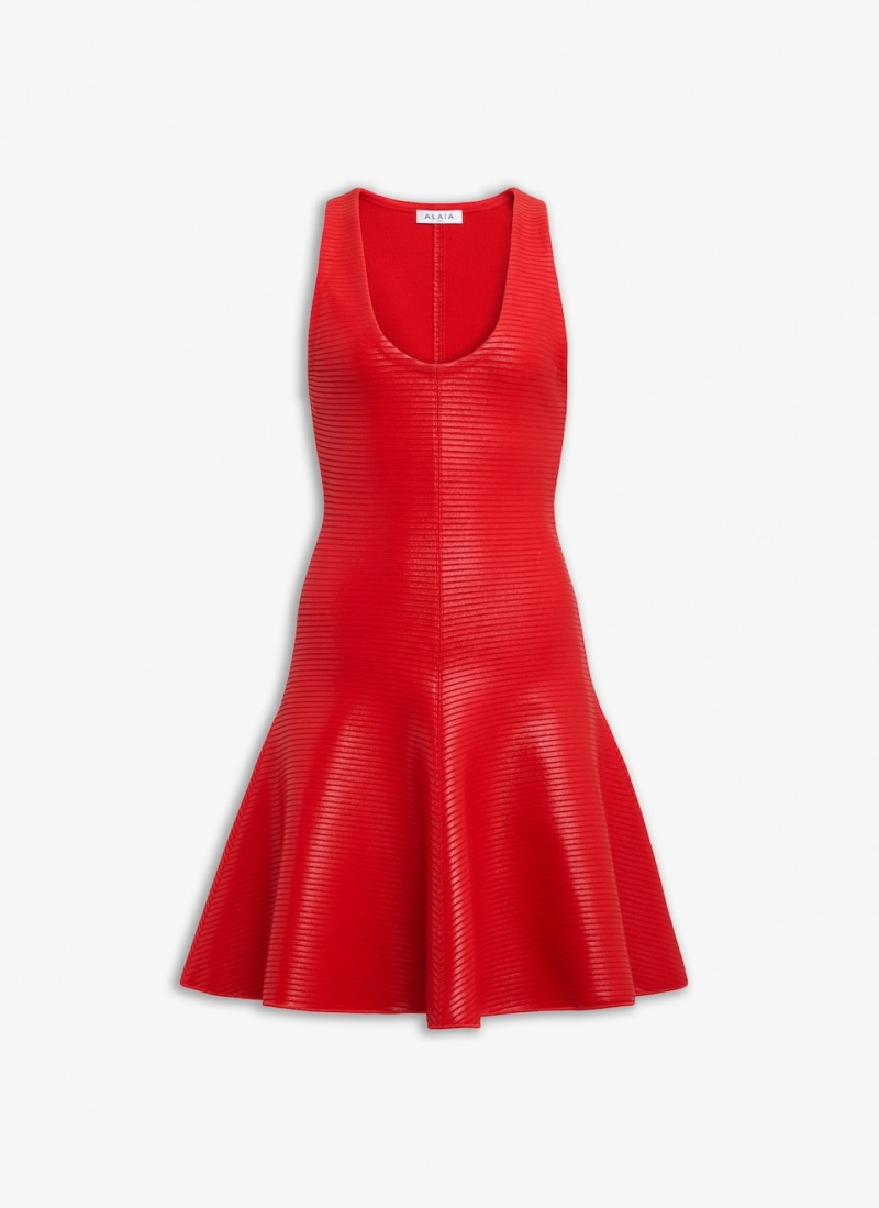 Red Women\'s Alaia Coated Dress Singapore | M6T-3898