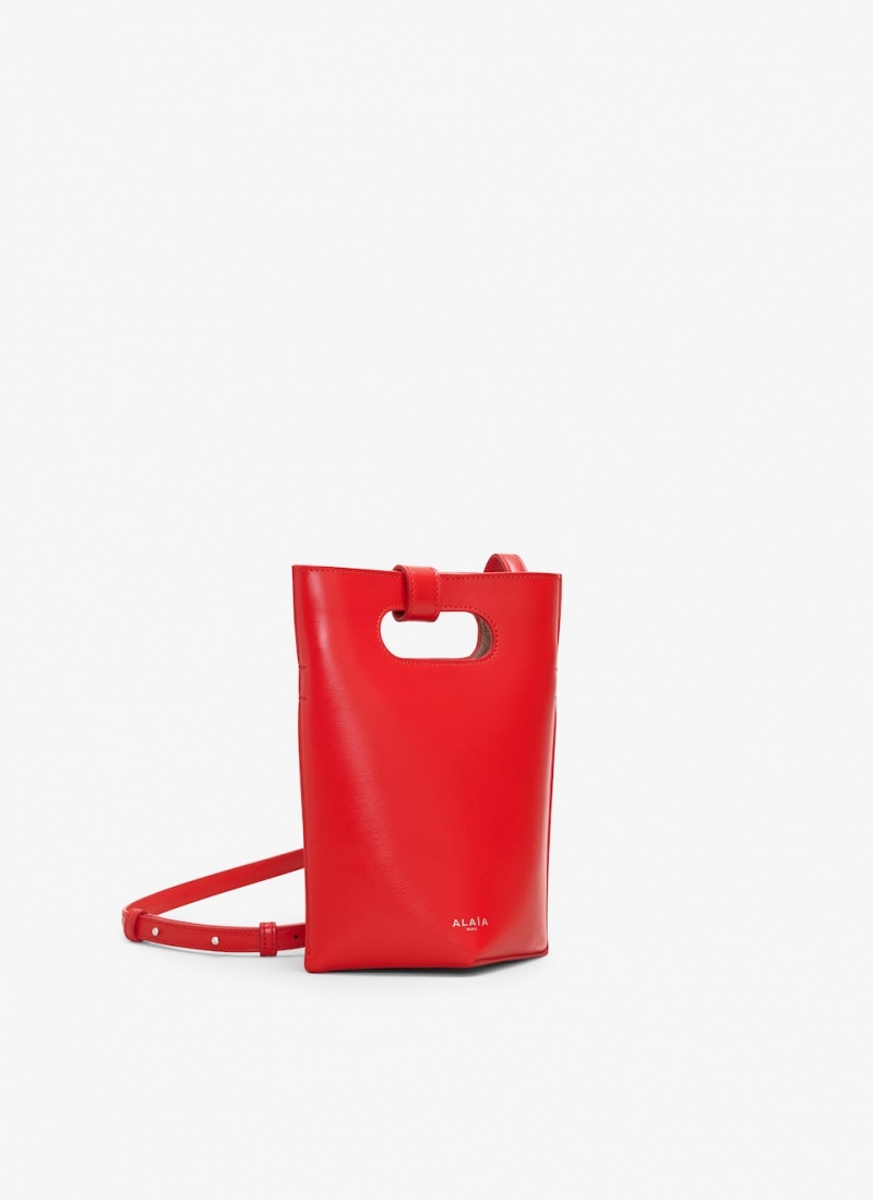 Red Women's Alaia Folded Small Handbags Singapore | M1E-1550