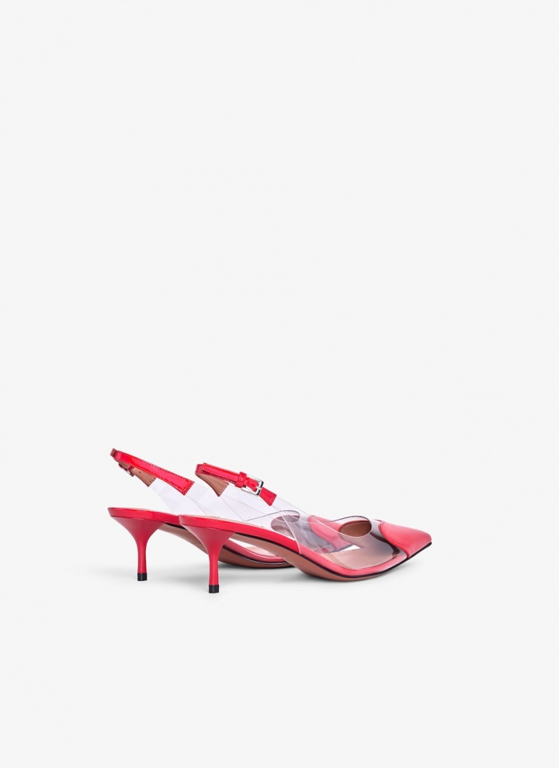 Red Women's Alaia Le Cœur Slingbacks Pumps Singapore | Y5H-7626