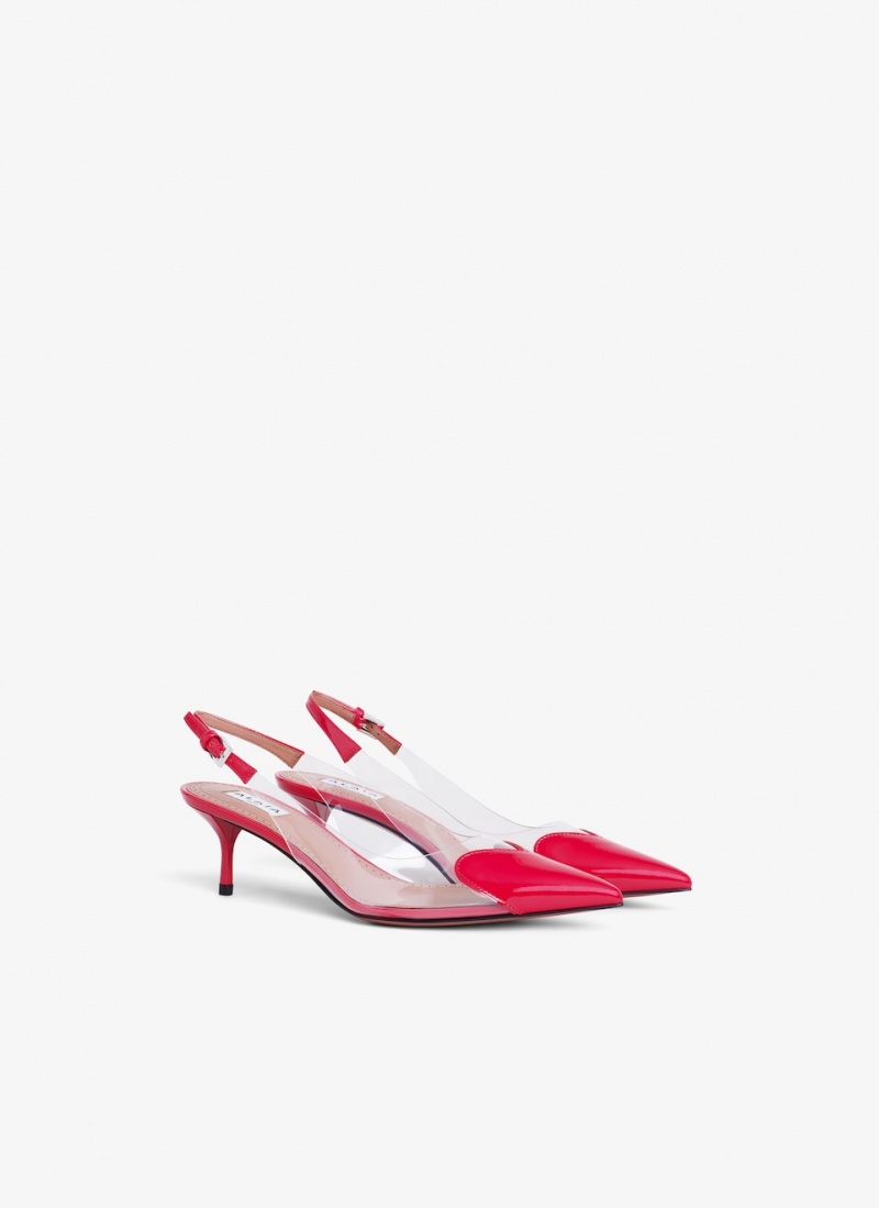 Red Women's Alaia Le Cœur Slingbacks Pumps Singapore | Y5H-7626