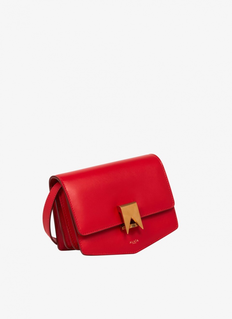 Red Women's Alaia Le Papa Small Shoulder Bags Singapore | Z3C-9231