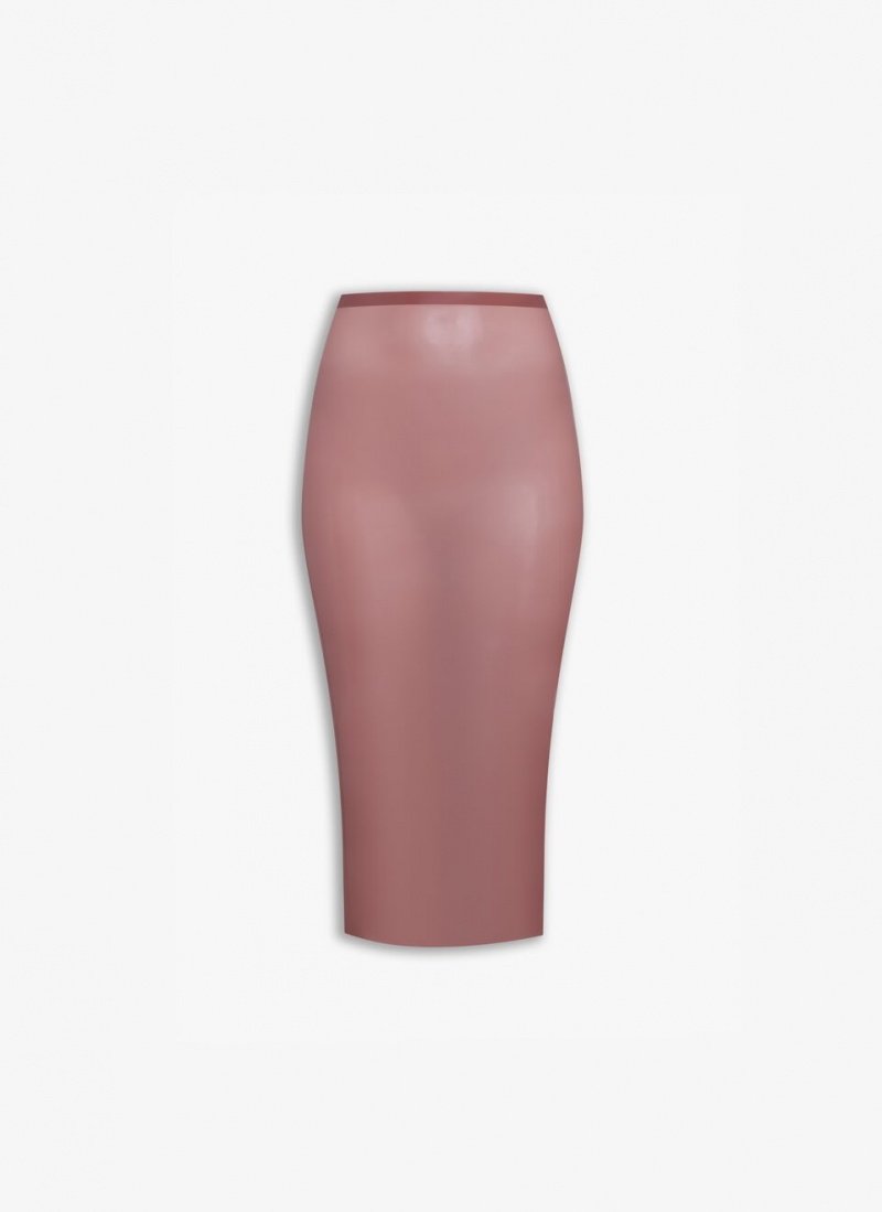 Rose Women\'s Alaia Latex Pencil Skirts Singapore | M2S-0834