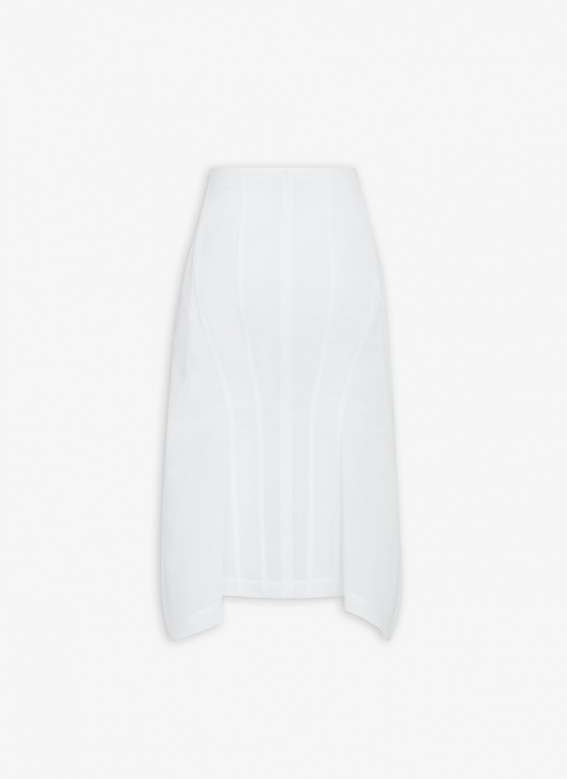 White Women's Alaia Mermaid Skirts Singapore | N0E-9258