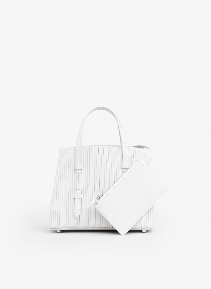 White Women's Alaia Mina 20 Tote Bags Singapore | A2Y-8069