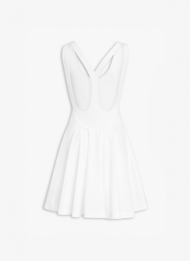 White Women's Alaia Sheer Mini Dress Singapore | B2A-7877