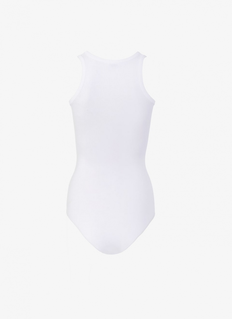 White Women's Alaia Tank Body Bodysuits Singapore | D0X-9745