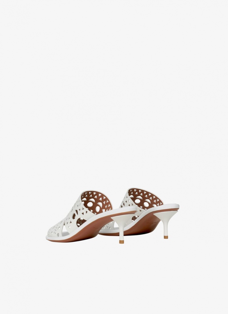 White Women's Alaia Vienne Mules Singapore | I5J-1516