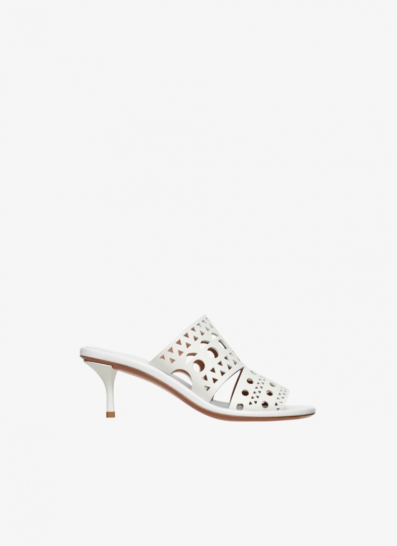 White Women\'s Alaia Vienne Mules Singapore | I5J-1516