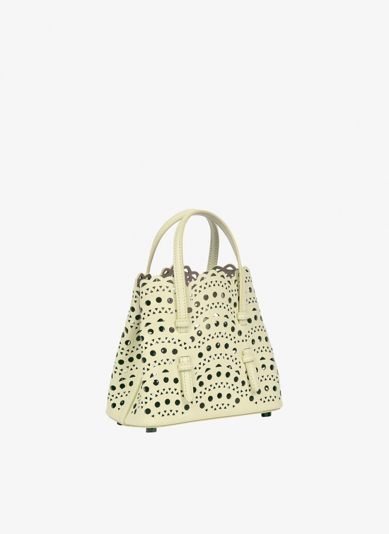 Yellow Women's Alaia Mina 16 Tote Bags Singapore | C7L-5881