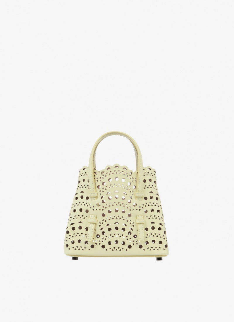 Yellow Women\'s Alaia Mina 16 Tote Bags Singapore | C7L-5881